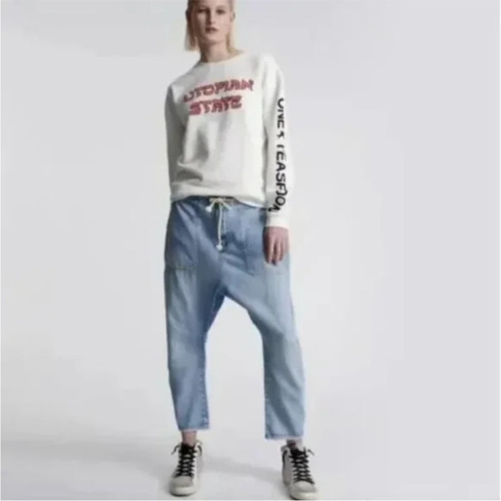 One teaspoon kingpins baggie fit drop crotch jeans shabby hendrix elastic draw